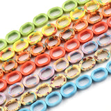 12x16mm Hollow Oval Ceramic Beads 2mm Hole Porcelain Beads