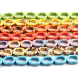 12x16mm Hollow Oval Ceramic Beads 2mm Hole Porcelain Beads