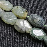 12x16mm Natural Faceted Green Prehnite Beads 15'' DIY Jewelry Making