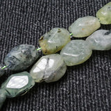 12x16mm Natural Faceted Green Prehnite Beads 15'' DIY Jewelry Making