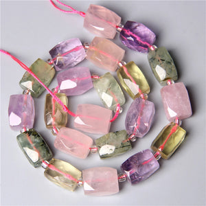 12x16mm Tiger Eye Pink Yellow Quartz Gemstone Beads
