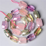 12x16mm Tiger Eye Pink Yellow Quartz Gemstone Beads