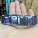 12x16mm Natural Terahertz Beads Bracelet Rectangle DIY Bangle