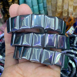 12x16mm Natural Terahertz Beads Bracelet Rectangle DIY Bangle
