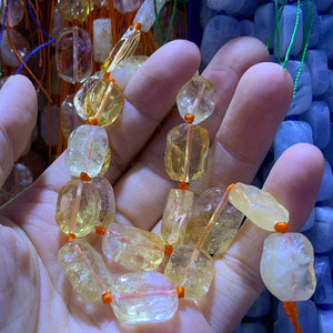 12x16mm Natural Yellow Citrine Beads for Jewelry Making Women Bracelet Necklace