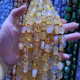 12x16mm Natural Yellow Citrine Beads for Jewelry Making Women Bracelet Necklace