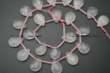 12x18mm Rose Quartz Faceted Drop Loose Beads