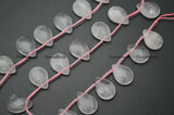 12x18mm Rose Quartz Faceted Drop Loose Beads