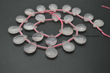 12x18mm Rose Quartz Faceted Drop Loose Beads