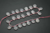 12x18mm Rose Quartz Faceted Drop Loose Beads