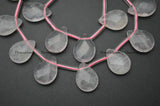 12x18mm Rose Quartz Faceted Drop Loose Beads