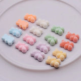 Green Purple Flocking Bear Acrylic Beads for Jewelry Making
