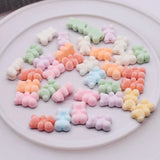 Green Purple Flocking Bear Acrylic Beads for Jewelry Making