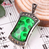 12x20mm Agates Shell Stone Marcasite Necklace Pendant