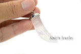 12x45mm Tiger Eye Pink Quartz Lapis Pendants Necklace Findings 5pcs