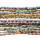 12x5mm Colorful Bamboo Joint Shape Natural Stone Beads