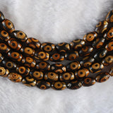12x8 MM Natural Tibetan Dzi Agates Stone Beads Buddha Charms for DIY Jewelry