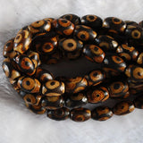 12x8 MM Natural Tibetan Dzi Agates Stone Beads Buddha Charms for DIY Jewelry