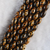 12x8 MM Natural Tibetan Dzi Agates Stone Beads Buddha Charms for DIY Jewelry