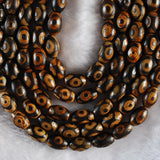 12x8 MM Natural Tibetan Dzi Agates Stone Beads Buddha Charms for DIY Jewelry
