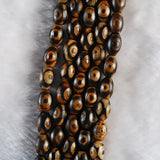 12x8 MM Natural Tibetan Dzi Agates Stone Beads Buddha Charms for DIY Jewelry