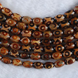12x8 MM Tibetan Dzi Agate Stone Beads Buddha Charms Oval Shape
