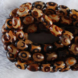 12x8 MM Tibetan Dzi Agate Stone Beads Buddha Charms Oval Shape