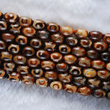 12x8 MM Tibetan Dzi Agate Stone Beads Buddha Charms Oval Shape