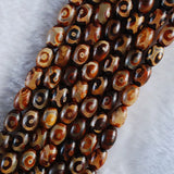 12x8 MM Tibetan Dzi Agate Stone Beads Buddha Charms Oval Shape