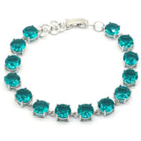 Gorgeous Aquamarine Silver Bracelet Fine Jewelry