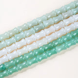 12x8mm Green Aventurine Jade Bamboo Joint Shape Beads