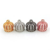 Micro Pave Clear CZ Crown Beads for DIY Bracelets, 10mm or 13mm