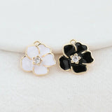 14K Brass Flowers Charms Pendants Jewelry Making Supplies