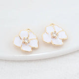 14K Brass Flowers Charms Pendants Jewelry Making Supplies