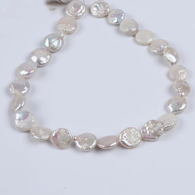 Natural Coin Loose Freshwater Pearls Strand for Jewelry Making