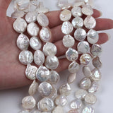 Natural Coin Loose Freshwater Pearls Strand for Jewelry Making