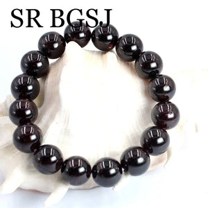 13-14mm AA Natural Garnet Stretchy Lady Jewelry Bracelet