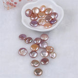 13-14mm Natural Purple Freshwater Coin Pearls for Jewelry Making