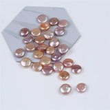 13-14mm Natural Purple Freshwater Coin Pearls for Jewelry Making