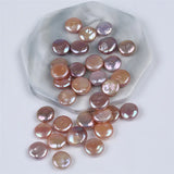 13-14mm Natural Purple Freshwater Coin Pearls for Jewelry Making