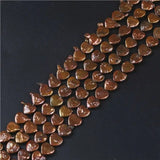 13-14mm Brown Irregular Heart Shape Freshwater Pearl Strings for DIY Jewelry