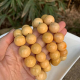 Natural Myanmar Yellow jade Bracelet 13-15MM