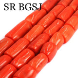 Orange Coral Beads Strand 15inch