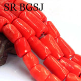 Orange Coral Beads Strand 15inch