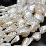 10Pcs Baroque Irregular 100% AA Natural Freshwater Pearl Beads Strand