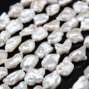 10Pcs Baroque Irregular 100% AA Natural Freshwater Pearl Beads Strand