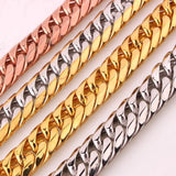 Heavy Cuban Chains Men Hip Hop Jewelry Stainless Steel Chunky Necklace