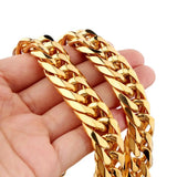 Heavy Cuban Chains Men Hip Hop Jewelry Stainless Steel Chunky Necklace