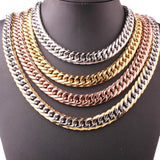 Heavy Cuban Chains Men Hip Hop Jewelry Stainless Steel Chunky Necklace