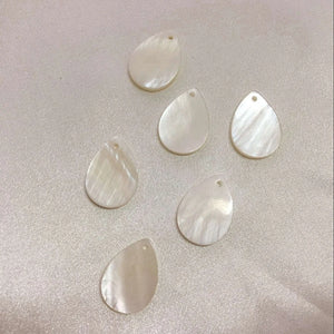 Natural Shell Water Drop Stone Earring Charms - 120Pcs